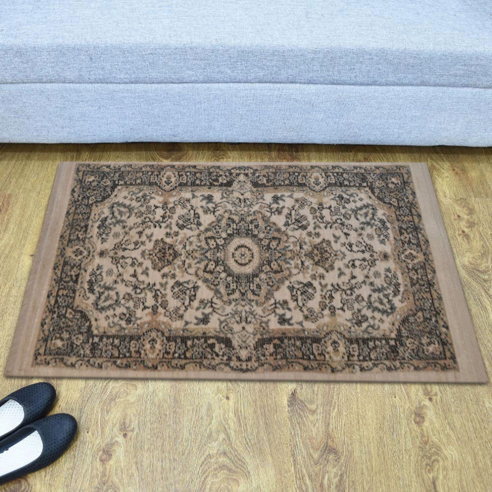 Machine Made Polyester Durable Indoor Outdoor Washable Oriental Pattern Footmat