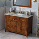 Chatham Traditional 48" Chocolate Single Sink Vanity, Steel Grey Cultured Marble