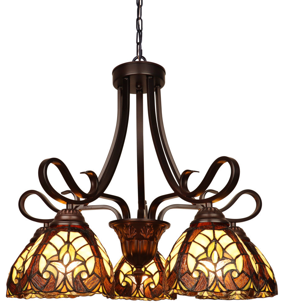 Liaison Victorian-Style 5-Light Large Chandelier 25" Wide