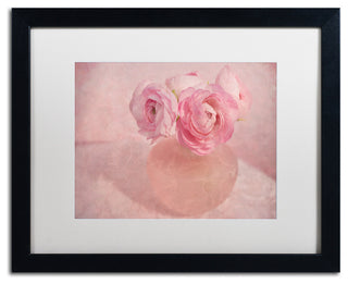 Cora Niele 'Pink Ranunculus Bouquet' Matted Framed Art
