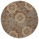 Rowe Contemporary Area Rug, Green and Blue, 7'9" Round