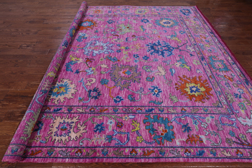 10' Square Turkish Oushak Handmade Wool Rug - Q13546