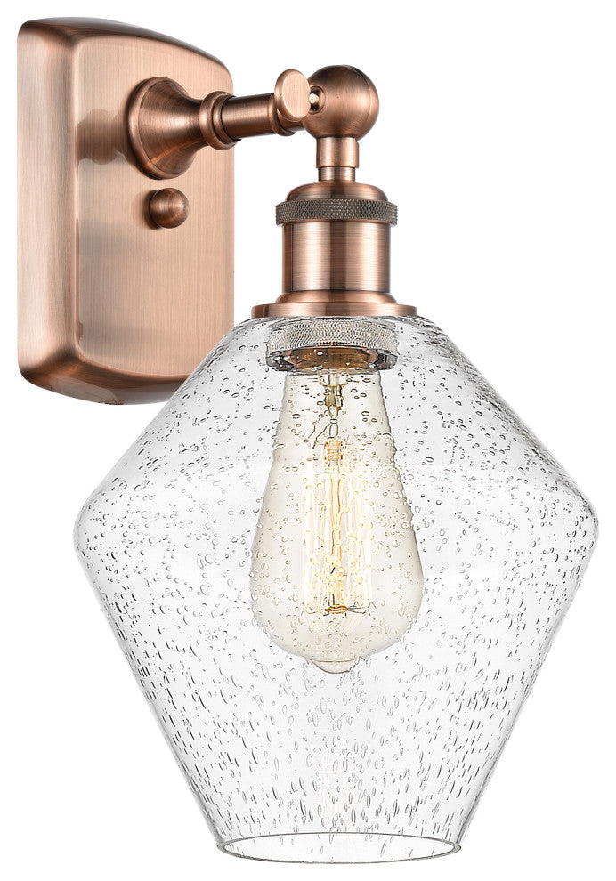 Innovations 516-1W-AC-G654-8 1-Light Sconce, Antique Copper