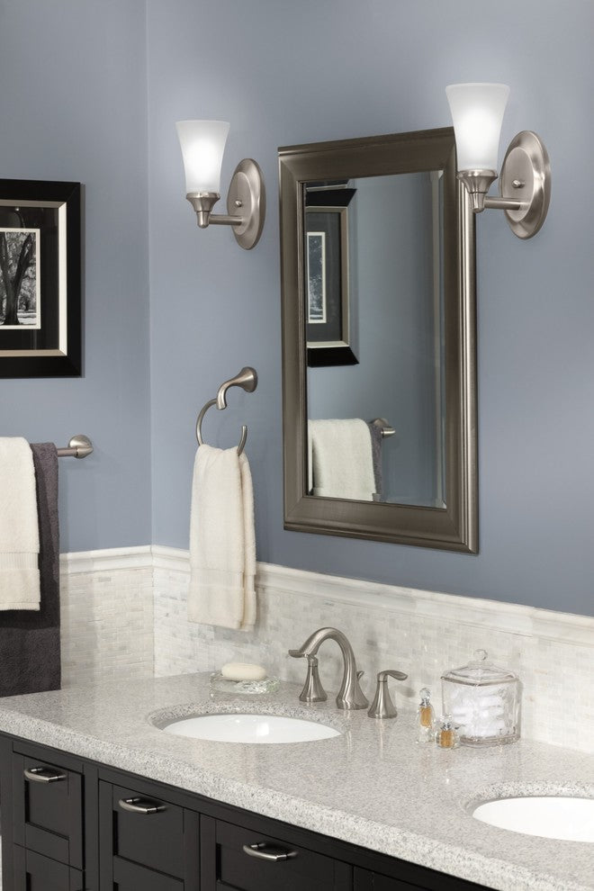 Moen YB2861BN Brushed Nickel Eva One-Globe Bath Light Fixture