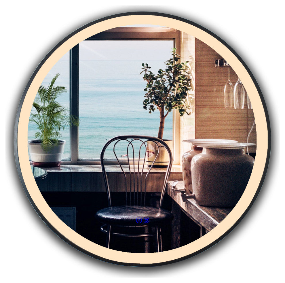 CHLOE Lighting LUMINOSITY Embedded Round TouchScreen LED Mirror