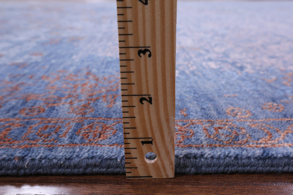 7' 11" X 9' 10" Modern Wool and Silk Hand Knotted Rug Q7047