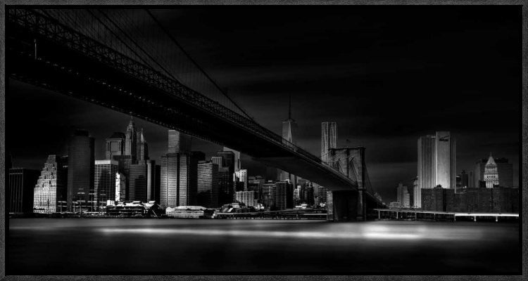"Gotham City" Framed Canvas Giclee by Peter Futo, 23x12"