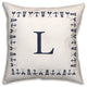 Nautical Monogram - L 18x18 Indoor / Outdoor Pillow
