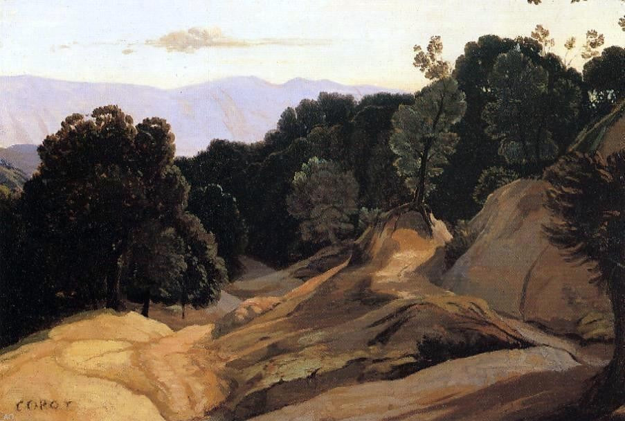 Jean-Baptiste-Camille Corot Road through Wooded Mountains Wall Decal