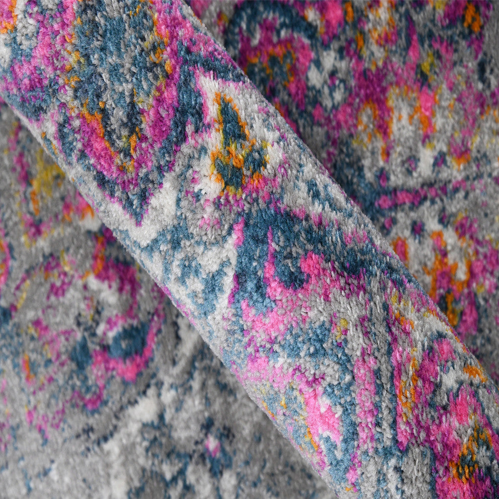 Montana Isabelle Area Rug, Pink, 7'10" x 10'10", Medallion