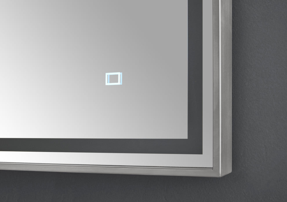 Avanity 59" LED Mirror, Brushed Stainless