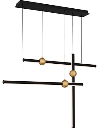 Quoizel PCHVK144 Harvick 44"W LED Abstract Linear Pendant - Matte Black
