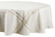 DII White Chambray French Stripe Tablecloth 70" Round