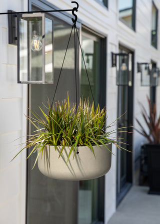Pure Series Hanging Kona Bowl 14" Planter, Sand, 2 Pack