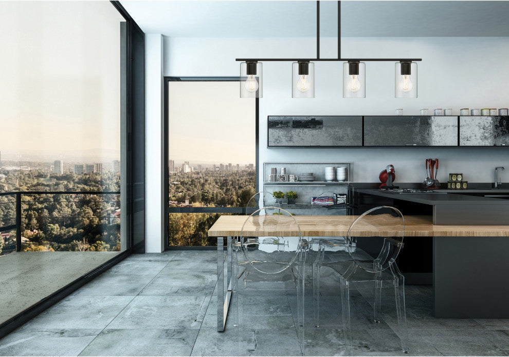 Oslo LED Linear Pendant, Matte Black