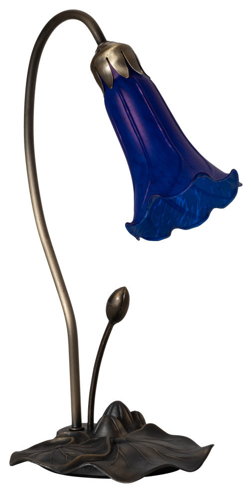 Meyda Lighting 13739 16" High Blue Pond Lily Accent Lamp