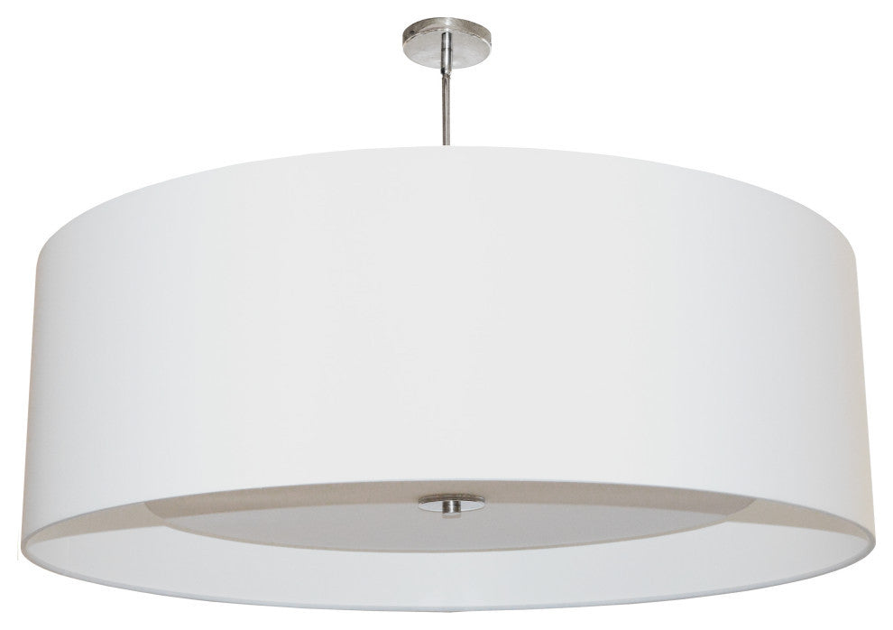 4-Light Helena Pendant Polished Chrome, White With White Diffuser