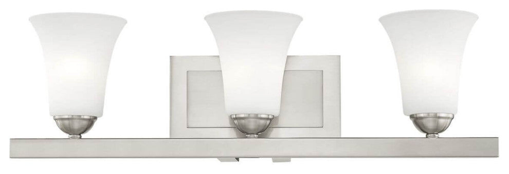 Livex Ridgedale 3 Light 25" Bath Vanity, Brushed Nickel