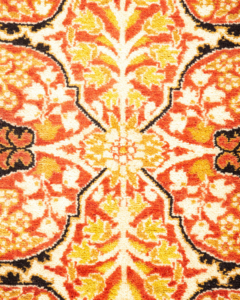 Mogul, One-of-a-Kind Hand-Knotted Area Rug Orange, 2'8"x12'6"