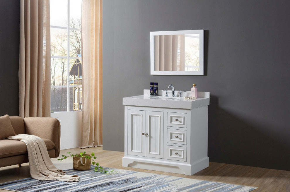 36" Kingswood White Bath Vanity