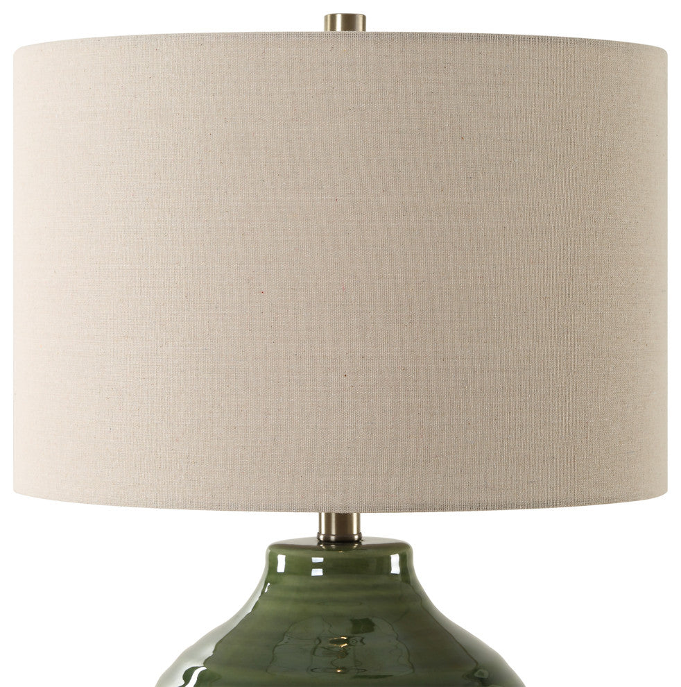 23" Coastal Green Table Lamp