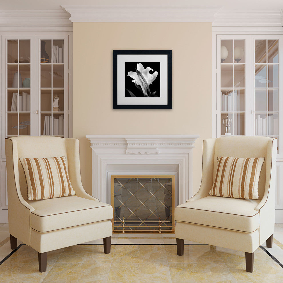 'Lily' Matted Framed Canvas Art by Michael Harrison