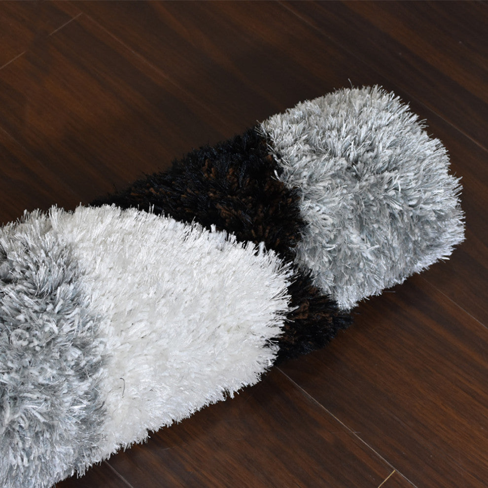 HAND TUFTED SHAG POLYESTER ECO-FRIENDLY AREA RUGS -Multicolor,Contemporary