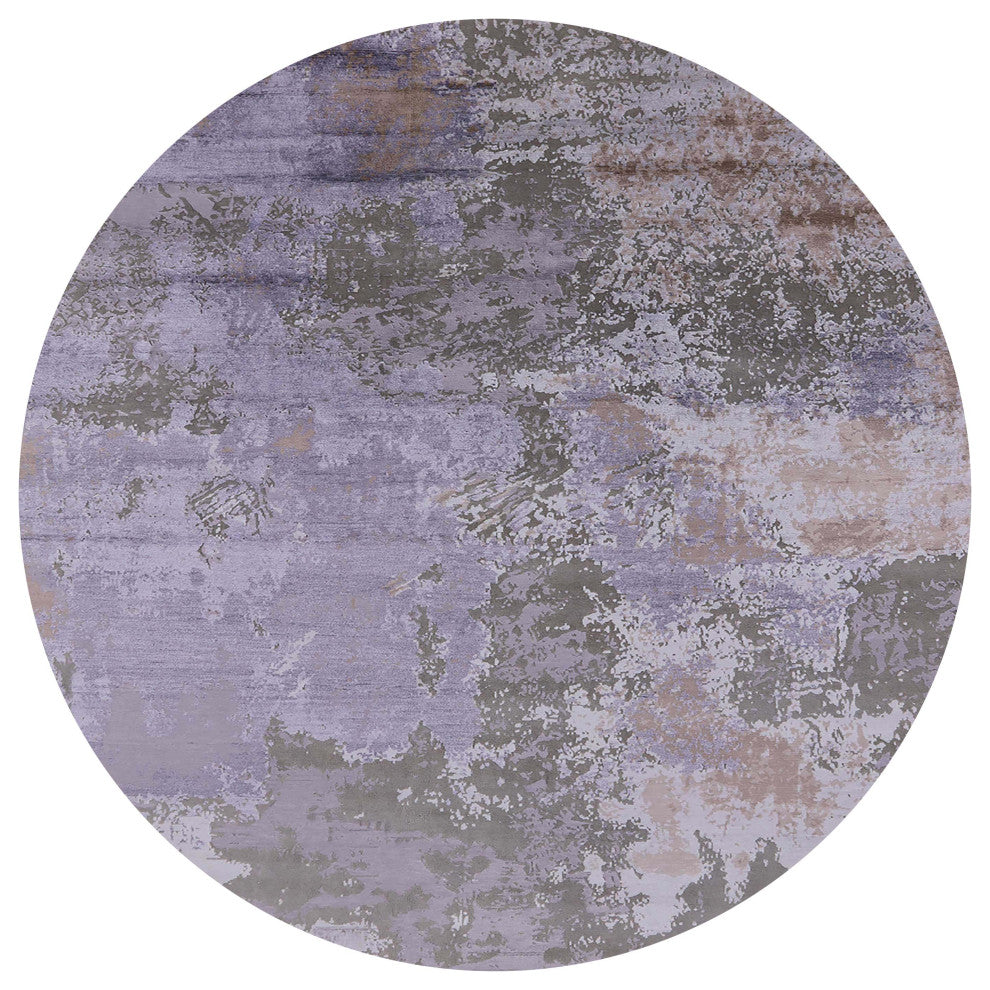 Ahgly Company Indoor Round Mid-Century Modern Area Rugs, 6' Round