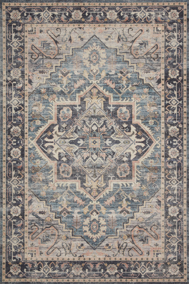 Loloi II Printed Hathaway Navy/Multi Area Rug, 3'6"x5'6"