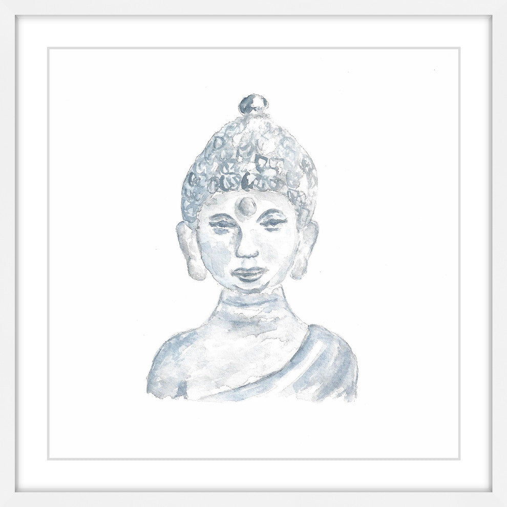 Marmont Hill, "Buddha Statue" by Thimble Sparrow Framed Painting Print, 32x32