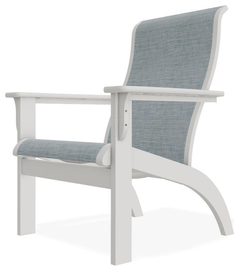 Adirondack Sling Outdoor Adirondack Armchair, Charm/Snow