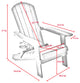 Inspired Home Colston Outdoor Chair, Weather Resistant, Black