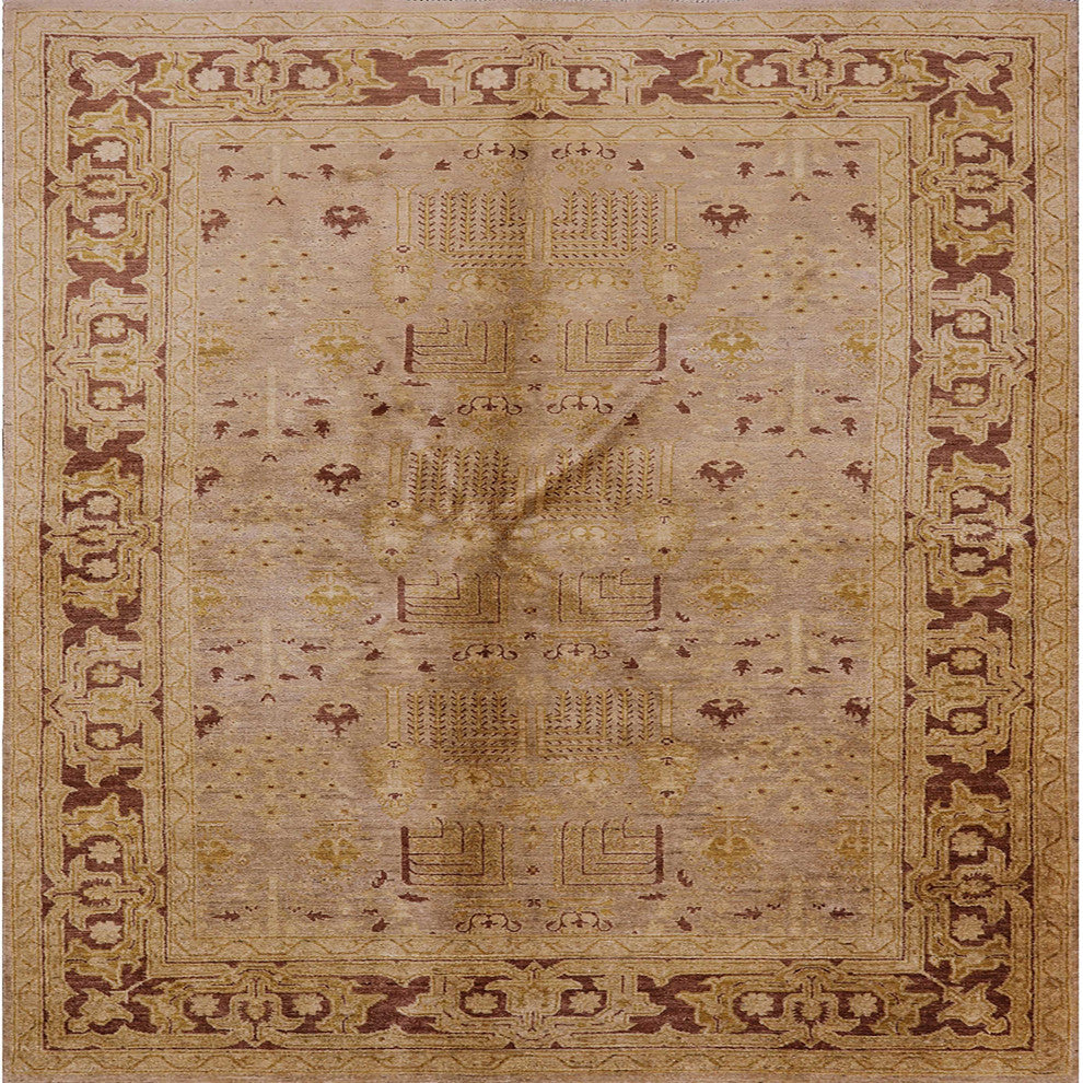 Ahgly Company Indoor Square Mid-Century Modern Area Rugs, 5' Square