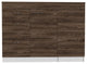 Joliet Base Cabinet with 3 Drawers and Flexible Cabinet, White/Dark Walnut