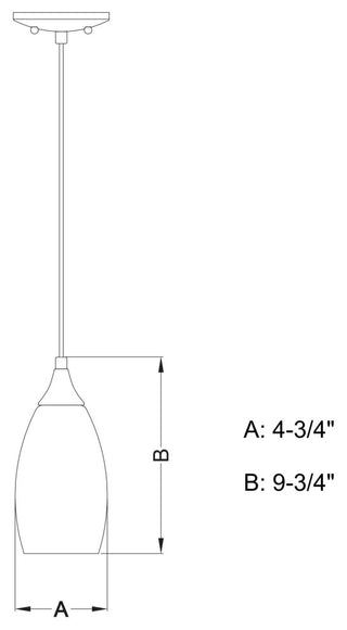 Vaxcel Lighting P0279 Milano 1 Light 5"W Pendant - Oil Rubbed Bronze