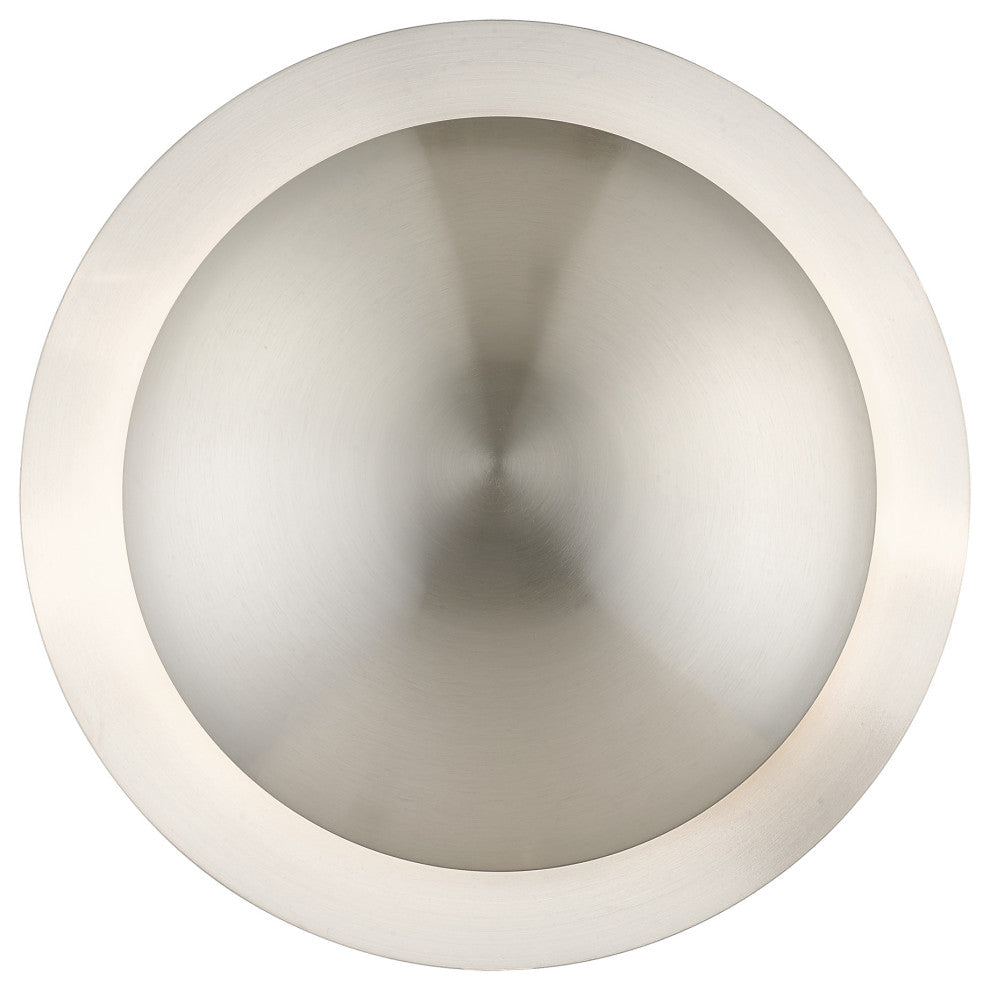 Livex Lighting Ventura 2-Light Brushed Nickel Medium Semi-Flush/Wall Sconce