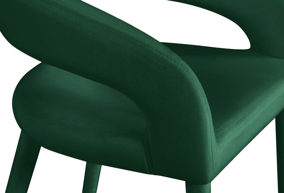 Destiny Counter Stool, Green, Velvet