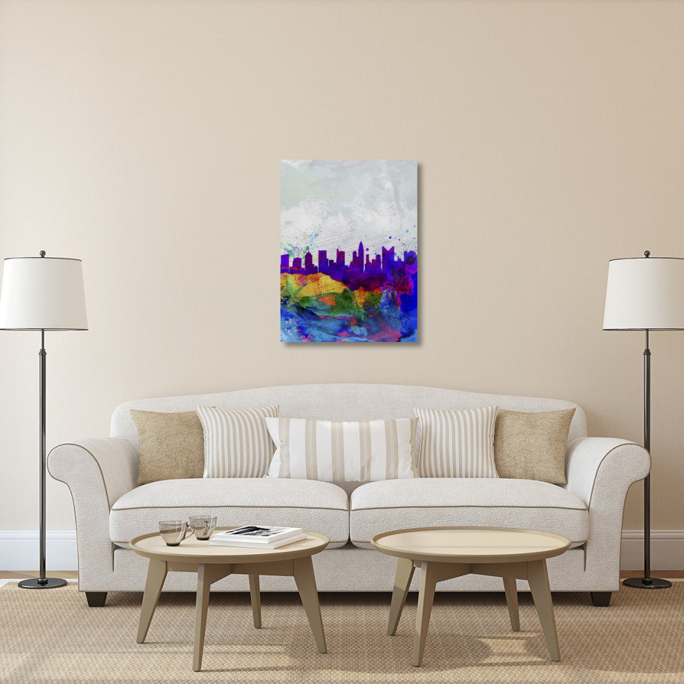 "Columbus Watercolor Skyline" Fine Art Print