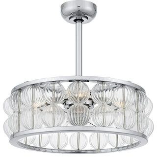 Terrarock Four Light Fan Light in Polished Chrome