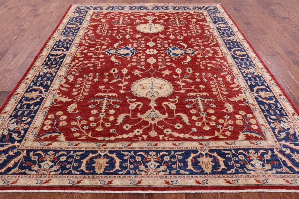 Persian Sarouk Handmade Wool Rug 8' 0" X 10' 0" Q10550