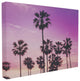 Tropical Purple Palm trees Photography XXL Stretched Canvas Wall Art, 30"x40"