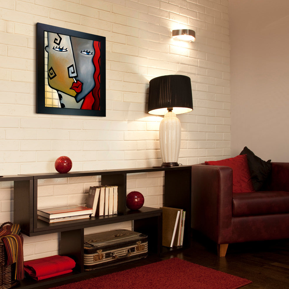 Fedro "Checkered Past" Canvas Print, New Age Black Frame 20x24