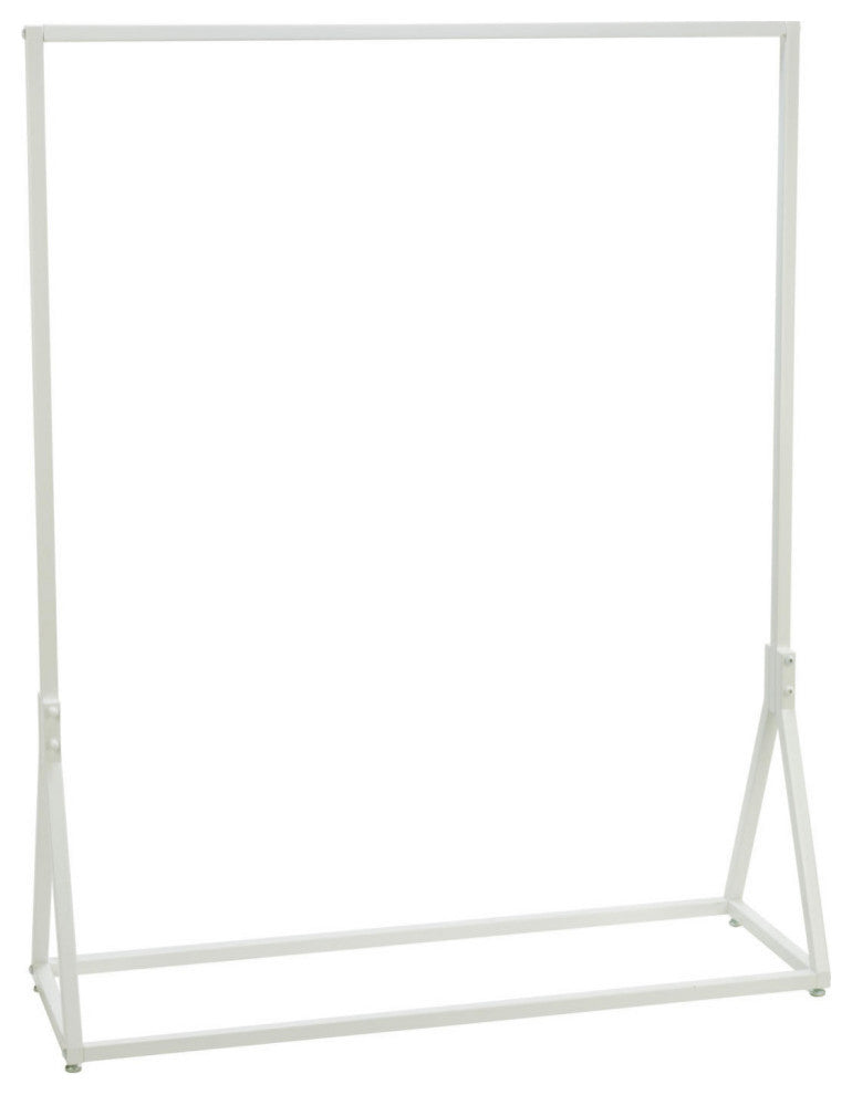 Metal Garment Floor Rack, White