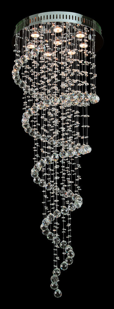 Artistry Lighting Galaxy Spiral Crystal Chandelier, 20x56
