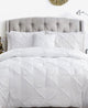 Organic Cotton 300 TC GOTS Certified 8 Internal Ties Fair Trad Pintuck Duvet Set