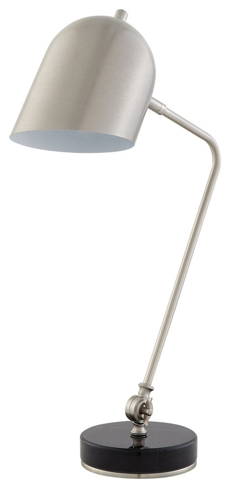 Inspired Home Brilynn Table Lamp, Marble Stone Base, Stainless Steel