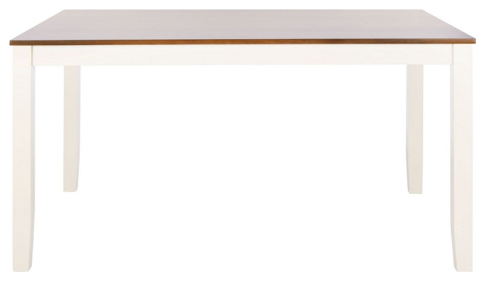 Safavieh Silio Rectangle Dining Table, White/Natural