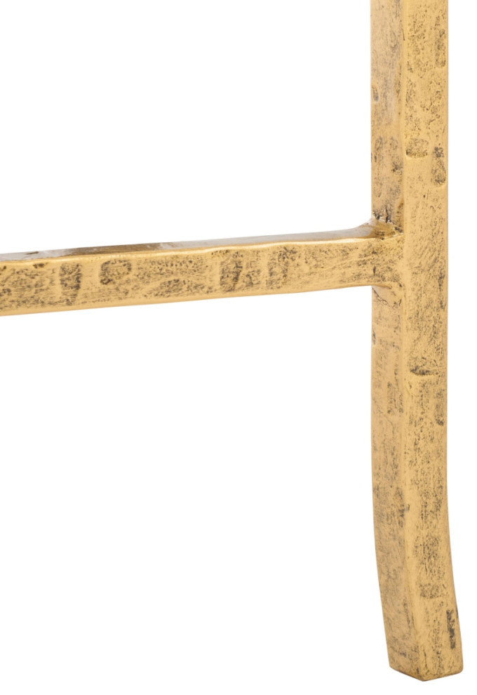 Safavieh Couture Tauri Metal Console Table, Brass/Clear