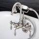 Aqua Vintage Wall Mount Clawfoot Tub Faucet, Brushed Nickel
