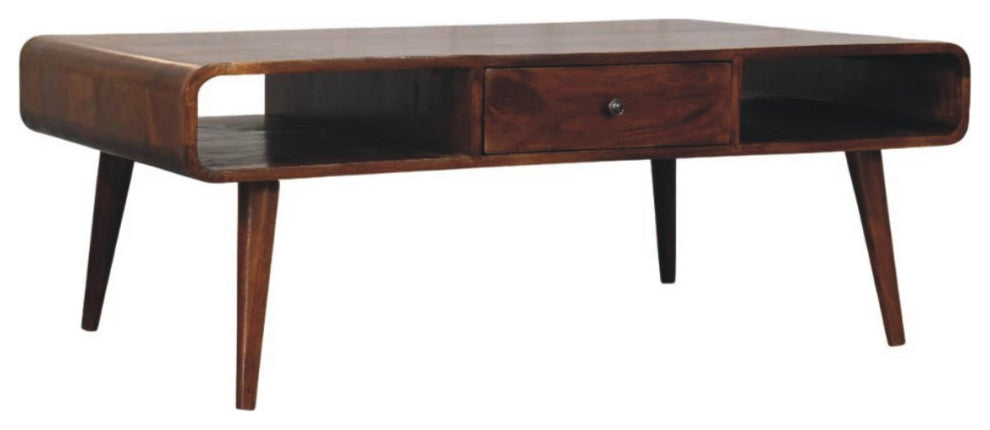 Coffee Table Avora 2 Drawer, Chestnut Finish